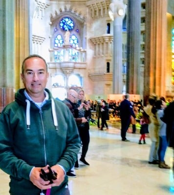 Gaspar inside Sagrada Familia